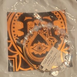 Alex and Ani Silver and Clear Beaded Bracelet